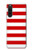 S2364 Red and White Striped Hülle Schutzhülle Taschen für Sony Xperia 10 V