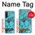 S2685 Aqua Turquoise Gemstone Graphic Printed Hülle Schutzhülle Taschen für Sony Xperia 10 V