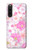 S3036 Pink Sweet Flower Flora Hülle Schutzhülle Taschen für Sony Xperia 10 V