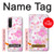 S3036 Pink Sweet Flower Flora Hülle Schutzhülle Taschen für Sony Xperia 10 V