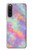 S3706 Pastel Rainbow Galaxy Pink Sky Hülle Schutzhülle Taschen für Sony Xperia 10 V