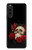 S3753 Dark Gothic Goth Skull Roses Hülle Schutzhülle Taschen für Sony Xperia 10 V