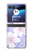 S2361 Purple White Flowers Hülle Schutzhülle Taschen für Motorola Razr 40 Ultra