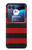 S2638 Black and Red Striped Hülle Schutzhülle Taschen für Motorola Razr 40 Ultra