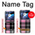 S3091 Pink Plaid Pattern Hülle Schutzhülle Taschen für Motorola Razr 40 Ultra