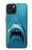 S0830 White Shark Hülle Schutzhülle Taschen für iPhone 15