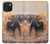 S1292 Dusty Elephant Egrets Hülle Schutzhülle Taschen für iPhone 15
