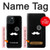 S1946 Sir Mustache Minimalism Hülle Schutzhülle Taschen für iPhone 15