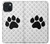S2355 Paw Foot Print Hülle Schutzhülle Taschen für iPhone 15