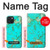 S2377 Turquoise Gemstone Texture Graphic Printed Hülle Schutzhülle Taschen für iPhone 15