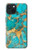 S2906 Aqua Turquoise Stone Hülle Schutzhülle Taschen für iPhone 15