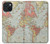 S3418 Vintage World Map Hülle Schutzhülle Taschen für iPhone 15