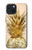 S3490 Gold Pineapple Hülle Schutzhülle Taschen für iPhone 15