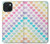 S3499 Colorful Heart Pattern Hülle Schutzhülle Taschen für iPhone 15