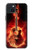 S0415 Fire Guitar Burn Hülle Schutzhülle Taschen für iPhone 15 Plus
