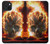 S0863 Hell Fire Skull Hülle Schutzhülle Taschen für iPhone 15 Plus