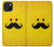 S1145 Yellow Mustache Sun Hülle Schutzhülle Taschen für iPhone 15 Plus