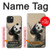 S2210 Panda Fluffy Art Painting Hülle Schutzhülle Taschen für iPhone 15 Plus