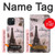 S2211 Paris Postcard Eiffel Tower Hülle Schutzhülle Taschen für iPhone 15 Plus
