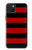 S2638 Black and Red Striped Hülle Schutzhülle Taschen für iPhone 15 Plus