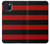 S2638 Black and Red Striped Hülle Schutzhülle Taschen für iPhone 15 Plus