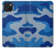 S2958 Army Blue Camo Camouflage Hülle Schutzhülle Taschen für iPhone 15 Plus