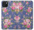 S3265 Vintage Flower Pattern Hülle Schutzhülle Taschen für iPhone 15 Plus