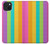 S3678 Colorful Rainbow Vertical Hülle Schutzhülle Taschen für iPhone 15 Plus