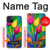 S3926 Colorful Tulip Oil Painting Hülle Schutzhülle Taschen für iPhone 15 Plus