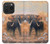 S1292 Dusty Elephant Egrets Hülle Schutzhülle Taschen für iPhone 15 Pro