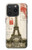 S2108 Eiffel Tower Paris Postcard Hülle Schutzhülle Taschen für iPhone 15 Pro