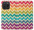 S2362 Rainbow Colorful Shavron Zig Zag Pattern Hülle Schutzhülle Taschen für iPhone 15 Pro