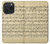 S2504 Vintage Music Sheet Hülle Schutzhülle Taschen für iPhone 15 Pro