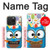 S2521 Cute Nerd Owl Cartoon Hülle Schutzhülle Taschen für iPhone 15 Pro
