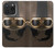 S2645 Vintage Brown Goggles Motorcycle Helmet Hülle Schutzhülle Taschen für iPhone 15 Pro