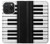 S3078 Black and White Piano Keyboard Hülle Schutzhülle Taschen für iPhone 15 Pro