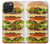 S0790 Hamburger Hülle Schutzhülle Taschen für iPhone 15 Pro Max