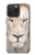 S2399 White Lion Face Hülle Schutzhülle Taschen für iPhone 15 Pro Max