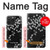 S2544 Japanese Kimono Style Black Flower Pattern Hülle Schutzhülle Taschen für iPhone 15 Pro Max