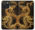 S2804 Chinese Gold Dragon Printed Hülle Schutzhülle Taschen für iPhone 15 Pro Max