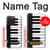 S3078 Black and White Piano Keyboard Hülle Schutzhülle Taschen für iPhone 15 Pro Max