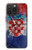 S3313 Croatia Flag Vintage Football Graphic Hülle Schutzhülle Taschen für iPhone 15 Pro Max