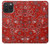 S3354 Red Classic Bandana Hülle Schutzhülle Taschen für iPhone 15 Pro Max