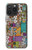 S3879 Retro Music Doodle Hülle Schutzhülle Taschen für iPhone 15 Pro Max