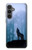 S0935 Wolf Howling in Forest Hülle Schutzhülle Taschen für Samsung Galaxy S23 FE