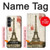 S2108 Eiffel Tower Paris Postcard Hülle Schutzhülle Taschen für Samsung Galaxy S23 FE