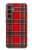 S2374 Tartan Red Pattern Hülle Schutzhülle Taschen für Samsung Galaxy S23 FE