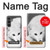 S2569 White Arctic Fox Hülle Schutzhülle Taschen für Samsung Galaxy S23 FE