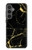 S2896 Gold Marble Graphic Printed Hülle Schutzhülle Taschen für Samsung Galaxy S23 FE