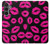 S2933 Pink Lips Kisses on Black Hülle Schutzhülle Taschen für Samsung Galaxy S23 FE